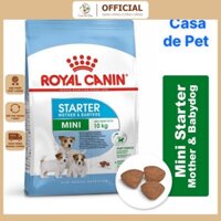 Thức ăn hạt cho chó con và chó mẹ đang cho con bú Royal Canin Mini Starter, bao nguyên 1kg