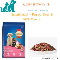 Thức ăn hạt cho Chó con Smartheart Puppy Beef & Milk Flavor Bao 8Kg (20*400g)-Quốc Hưng Vet