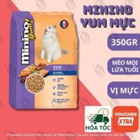 Thức ăn hạt cho mèo mọi lứa tuổi Minino Yum vị mực