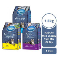 Thức Ăn Hạt Cho Mèo Snappy Tom 1.5Kg Topping Cá Cơm