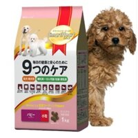Thức ăn hạt đẹp lông cho chó Smartheart Gold (Gói 1kg) Poodle,Phốc Sóc - Adult - Puppy