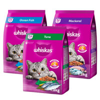 THỨC ĂN HẠT KHÔ CHO MÈO CÁC VỊ CÁ THU, CÁ NGỪ, CÁ BIỂN  WHISKAS ADULT 1.2KG