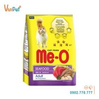 Thức ăn hạt khô ME-O Seafood cho mèo trưởng thành vị hải sản