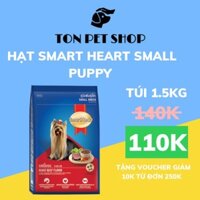 Thức ăn hạt Smart Heart Small Puppy dành cho chó giống nhỏ hương vị thịt bò 1,5kg TonPetShop