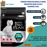 Thức ăn hỗ trợ chó bị Viêm da, nấm, ghẻ và đẹp lông Purina Pro Plan Sensitive Skin&Coat- Gói 2,5kg