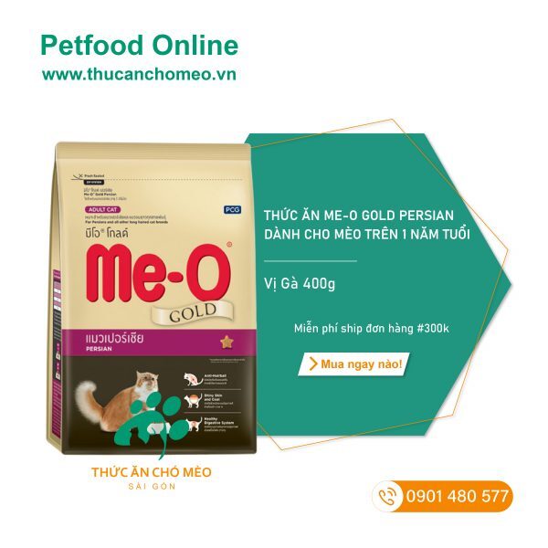 Thức ăn khô cho mèo Me-o gold persian 400g