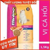 Thức ăn mèo MININO YUM CÁ HỒI 1,5kg