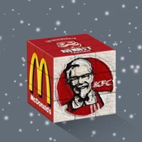 Thức ăn nhanh sáng tạo độc đáo McDonald 's KFC Xếp hình khối Rubik 's Cube Hình khối Rubik trong