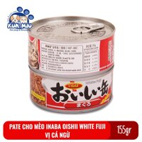 Thức ăn Pate cho mèo Ciao Inaba Oishii White Fuji 155gr Vị Cá ngừ