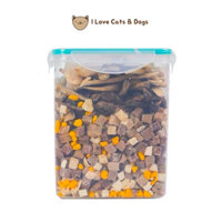 Thức ăn sấy khô cho chó mèo cao cấp 670gr - đa dạng các thịt loại thịt sấy