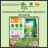 Thức ăn thỏ bọ - Cỏ khô alfalfa nguyên cọng dài chính hãng Jolly 500 gram dành cho thỏ, bọ, chinchilla