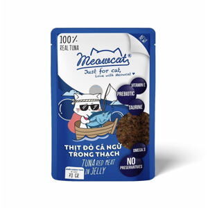 Thức ăn ướt cho mèo Meowcat Vị cá ngừ thịt đỏ Jelly 70g