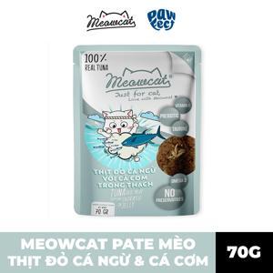 Thức ăn ướt cho mèo Meowcat Vị cá ngừ & cá cơm Jelly 70g