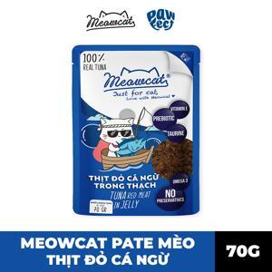 Thức ăn ướt cho mèo Meowcat Vị cá ngừ thịt đỏ Jelly 70g