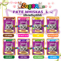 Thức ăn ướt dành cho Mèo LỐC 12 gói Pate WHISKAS mix vị