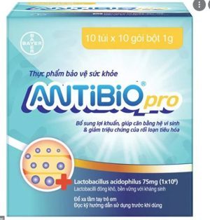 Thực phẩm bảo vệ sức khoẻ bổ sung lợi khuẩn antibio pro 100 gói (10 túi x 10 gói bột 1g)