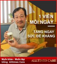 Thực phẩm Bảo vệ Sức khỏe Đông Trùng Hạ Thảo Alltimes Care Hộp 60 viên Tặng ly sứ
