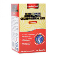 Thực phẩm bảo vệ sức khỏe giúp phục hồi và tái tạo sụn khớp Triple Strength Glucosamine Chondroitin & MSM 1500mg (60 viên/hộp)