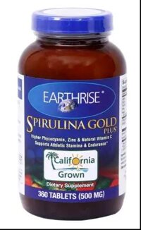 Thực phẩm bảo vệ sức khỏe tảo mặt trời Earthrise Spirulina Gold Plus (360viên)