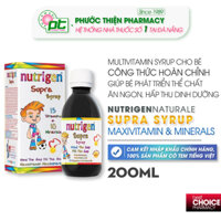 Thực phẩm bảo vệ sức khỏe Nutrigen Supra Syrup (200ml).Giúp bổ sung 13 vitamin và 10 khoáng chất cho cơ thể. Hỗ t