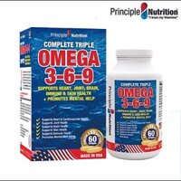 Thực phẩm bảo vệ sức khỏe Principle Nutrition Viên Uống Bổ Sung Omega 3-6-9 60 Viên