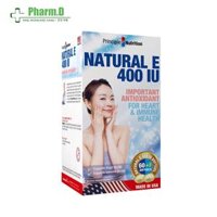 Thực phẩm bảo vệ sức khỏe Principle Nutrition Viên Uống Bổ Sung Vitamin E 400IU 60+5 Viên