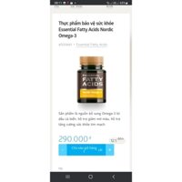 Thực phẩm bảo vệ sức khỏe Essential Fatty Acids Nordic Omega-3