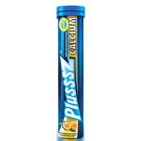 Thực phẩm bảo vệ sức khỏe: Viên sủi bọt Plusssz Calcium hương đào - chanh leo, không đường (20 viên)