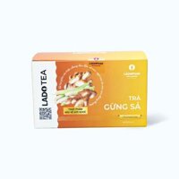 Thực phẩm bảo vệ sức khỏe Ladophar Trà gừng sả Hỗ trợ giảm các triệu chứng đau đầu, sổ mũi, ngạt mũi (Hộp 20 túi lọc 2g)