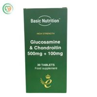 Thực phẩm bảo vệ sức khỏe Glucosamine & Chondroitin 500mg + 100mg (Hộp 30 viên)
