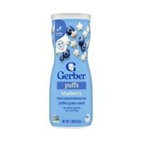 Thực phẩm bổ sung bánh ăn dặm Gerber Puffs vị việt quất 42g