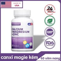 Thực phẩm bổ sung Canxi, Magie,Kẽm,hỗ trợ sức khỏe xương,cải thiện chức năng cơ bắp, giảm căng thẳng
