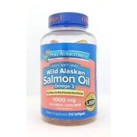 Thực phẩm bổ sung Dầu Cá hồi Pure Alaska Omega-3 Wild Salmon Oil 1000mg (210 viên)