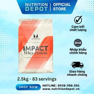 Thực phẩm bổ sung Impact Whey Protein Vanilla 2.5KG (100 lần dùng)
