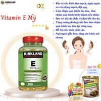 Thực phẩm bổ sung KIRKLAND SIGNATURE VITAMIN E 400 I.U