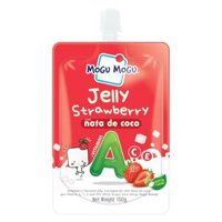 Thực phẩm bổ sung: Nước thạch Jelly Mogu Mogu vị dâu với thạch dừa và Vitamin A,C,E 150g