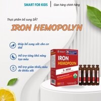 Thực phẩm bổ sung Sắt Iron Hemopolyn hỗ trợ tăng khả năng tạo máu hộp 20 ống 10ml