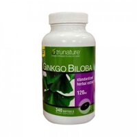 Thực phẩm bổ sung Tăng cường tuần hoàn não Trunature Ginkgo Biloba 340 Viên Mẫu mới - Nhập khẩu Mỹ