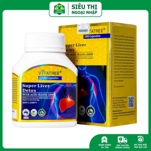 Thực phẩm bổ sung và Vitamin Liver Detox Vitatree Australia - Giải độc, bổ gan, giảm mỡ trong gan