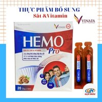 Thực phẩm cho bà bầu bổ sung Sắt và Acid Folic - HEMOPRO Vinafa (Men ống 20 ống*10ml)