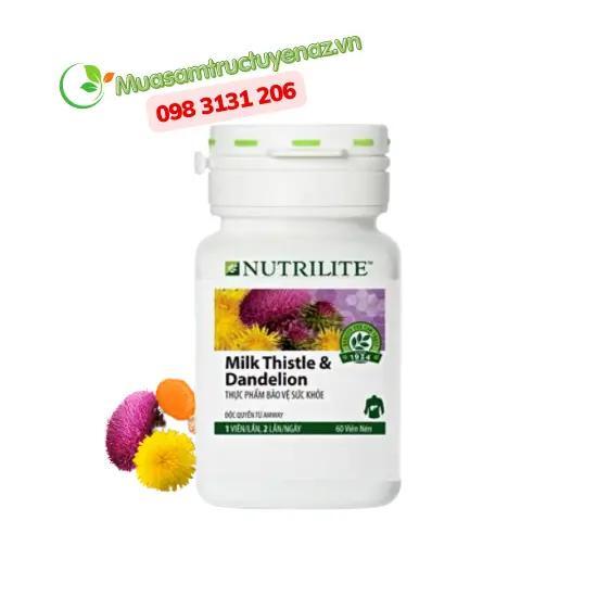 Thực phẩm chức năng bảo vệ gan Nutrilite Milk Thistle & Dandelion - 60 viên