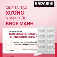Thực Phẩm Chức Năng Bổ Xương Khớp Hadariki Glucosamine 1500mg Chondroitin 1200mg (Combo 2 hộp 3 vỉ 10 viên)