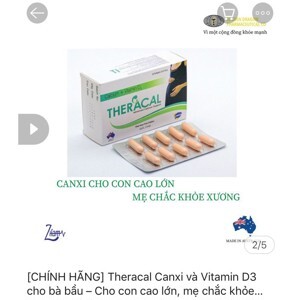 Thực phẩm chức năng CMPS Theracal bổ sung vitamin D và Canxi