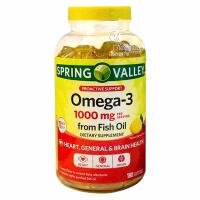 Thực phẩm chức năng Dầu cá Spring Valley Omega-3 1000mg From Fish Oil của Mỹ