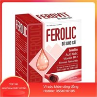 Thực phẩm chức năng FEROLIC Bổ Sung Sắt, Acid folic, Vitamin B12 Cho Người Thiếu Máu