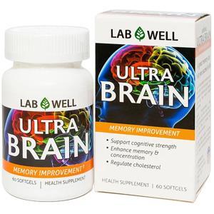 Thực Phẩm chức năng giúp trí não phát triển tốt hơn Lab Well Ultra Brain - 60 viên