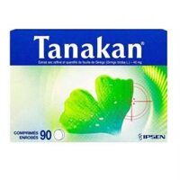 Thực phẩm chức năng hỗ trợ bổ não Tanakan hàm lượng 40mg hộp 90 viên nén của Pháp