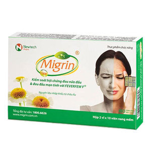 Thực phẩm chức năng hỗ trợ chứng đau nửa đầu Migrin