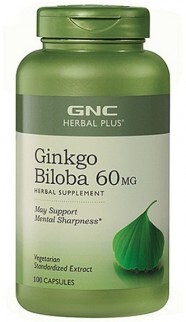 Thực phẩm chức năng hỗ trợ tuần hoàn máu GNC Ginkgo Biloba Plus 120 viên