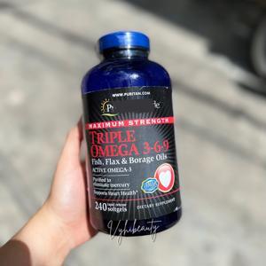 Thực phẩm chức nắng Maximum strength Triple Omega 3-6-9 Fish, Flax & Chia Oils